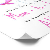 Waterverf roze dolfijn - Moeder aan te spreken Poster (Hoek)