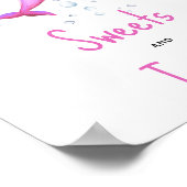 Waterverf roze dolfijn - snoep en lekkernijen poster (Hoek)