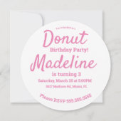 Waterverf Roze Donut Strooimix Rond Kaart (Achterkant)