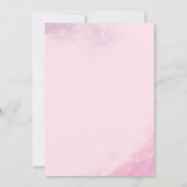 Waterverf Roze drommelig Baby shower over cloudmei Kaart (Achterkant)