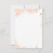 Waterverf roze eerst heilige communie bedankt kaart (Achterkant)