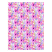 Waterverf Roze en Blauw Bloemen Frans Land Dec Tafelkleed (Voorkant)