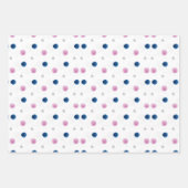 Waterverf roze en blauw inpakpapier vel (Voorkant 2)