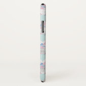 Waterverf roze en blauw palmpatroon Case-Mate iPhone case (Achterkant / rechts)