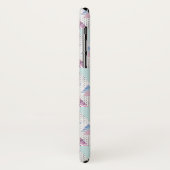 Waterverf roze en blauw palmpatroon Case-Mate iPhone case (Achterkant/links)