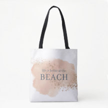 Waterverf roze en blauw strand