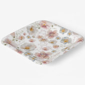 Waterverf Roze en Blauw Wildflower Vrijgezellenfee Papieren Bordje (Gebogen)