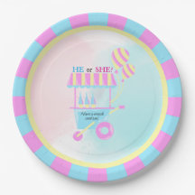 Waterverf Roze en Blauwe Circustent Geslacht Onthu