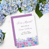 Waterverf Roze en Blauwe Hydrangeas Ik heb me verp Kaart