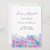 Waterverf Roze en Blauwe Hydrangeas Ik heb me verp Kaart (Voorkant)