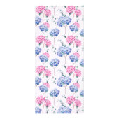 Waterverf Roze en Blauwe Hydrangeas Menu Kaart (Achterkant)
