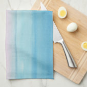 Waterverf Roze en Blauwe Ombre op maat Theedoek (Quarter Fold)