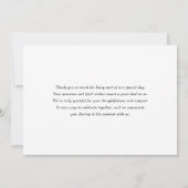 Waterverf Roze en Blue Hydrangeas Wedding Bedankkaart (Achterkant)