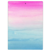 Waterverf Roze en Blue Ombre | Jouw namen toevoege Klembord (Achterkant)