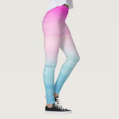 Waterverf Roze en Blue Ombre Leggings (Rechts)