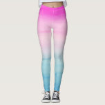 Waterverf Roze en Blue Ombre Leggings<br><div class="desc">Unieke en kleine waterverf roze en blauw. Perfect voor de zomer!</div>