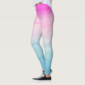 Waterverf Roze en Blue Ombre Leggings (Links)