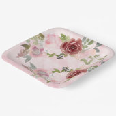 Waterverf Roze en Bourgogne Bord (Gebogen)