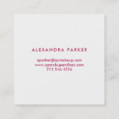 Waterverf Roze en Faux Gold Geode | Vierkant Vierkante Visitekaartje (Achterkant)