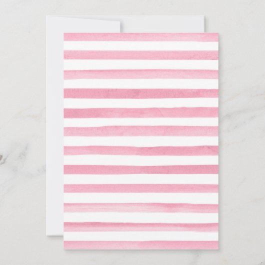 Waterverf Roze en Geel Bloemen Verjaardag Kaart (Achterkant)