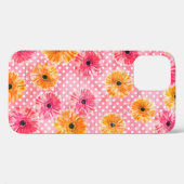 Waterverf roze en geel gerbera bloemenpatroon Case-Mate iPhone case (Achterkant (horizontaal))