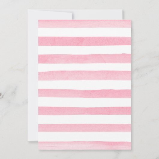 Waterverf Roze en Gele Bloemen Bruiloft Kaart (Achterkant)