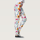 Waterverf Roze en Gele Bloemen Leggings (Rechts)