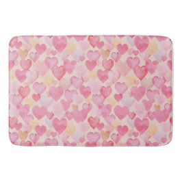 Waterverf Roze en Gele Harten Leuke Romantisch Badmat