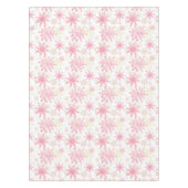 Waterverf Roze en Glitter Winter Snowflakes Tafelkleed (Voorkant)