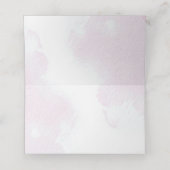 Waterverf Roze en Gold Floral bruiloft Plaatskaartje (Binnenkant ongevouwen)