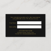 Waterverf Roze en Gold Floral Referral | Zwart (Achterkant)