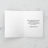 Waterverf Roze en Goud 61ste Verjaardag Kaart (Binnen)