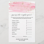 Waterverf roze en goud raden de juiste prijs flyer (Voorkant)