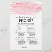 Waterverf roze en goud raden de juiste prijs flyer (Achterkant)