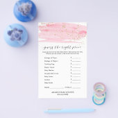 Waterverf roze en goud raden de juiste prijs flyer (Enkel)