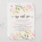 Waterverf Roze en Goud Sip en See Kaart (Voorkant)