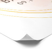 Waterverf roze en goudblaasjes welkom poster (Hoek)