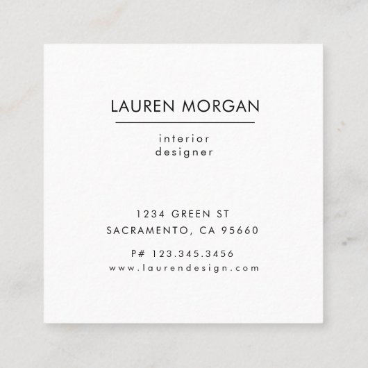 Waterverf roze en gouden faux folie Visitekaartje (Achterkant)