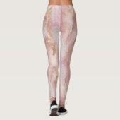 Waterverf roze en gouden Leggings (Achterkant)