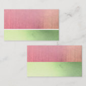  waterverf roze en groen ontwerp visitekaartje (Voorkant / Achterkant)