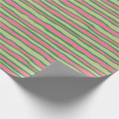 Waterverf Roze en Groen Watermeloen Patroon Cadeaupapier (Hoek)