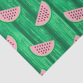 Waterverf Roze en Groen Watermeloen Patroon Tissuepapier (Detail)