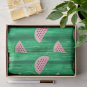 Waterverf Roze en Groen Watermeloen Patroon Tissuepapier (Geschenk)