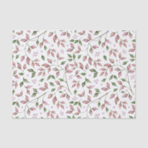 Waterverf Roze en groene bladeren Roze bessen |