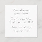 Waterverf Roze en groene Florentijnse grens Vierkante Visitekaartje (Achterkant)