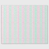Waterverf roze en groene mahjong cadeaupapier (Vlak)
