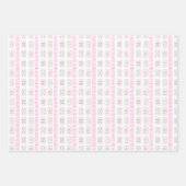 Waterverf roze en groene mahjong inpakpapier vel (Voorkant 3)