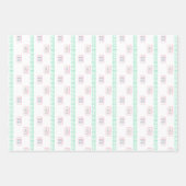 Waterverf roze en groene mahjong inpakpapier vel (Voorkant)