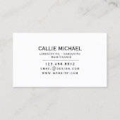 Waterverf Roze en Groene Potten Plant Visitekaartje (Achterkant)