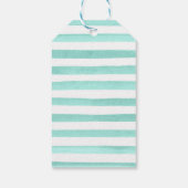 Waterverf Roze en Mint Bloemen Bruiloft Cadeaulabel (Achterkant)